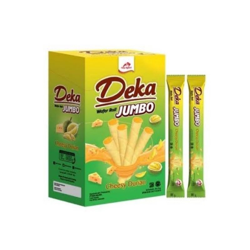 

Deka Roll Jumbo Cheesy Durian ( isi 20 pcs @16gr )