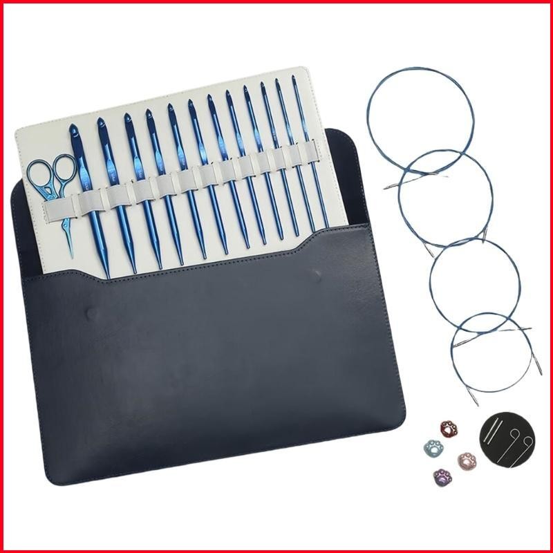 K92A Interchangeable Circular Knitting Needle 3-10.0mm Carpet Crochet Hook Set Tunisian Crochet Hook