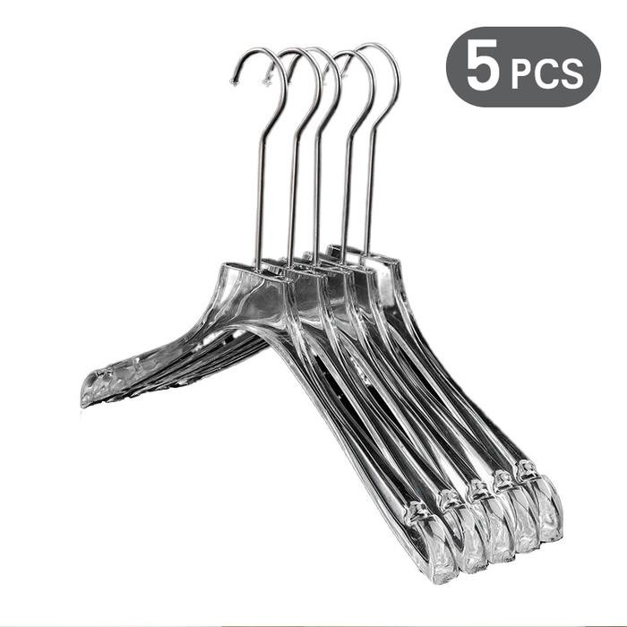 

Dejavu Hanger Stainless Steel Gantunga Lipat Pakaian Baju Celana Kuat Gantung Lemari Pakaian Elastis Gantungan Baju Lipat Plastik HSB751 - 752 Abu 5pcs