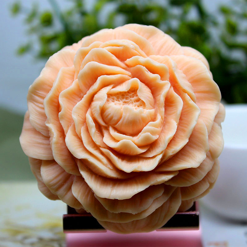 

DIY 8-15cm Large Peony candle silicone mold rose cake chocolate silicone mold soap mold Gift Rose flower mold