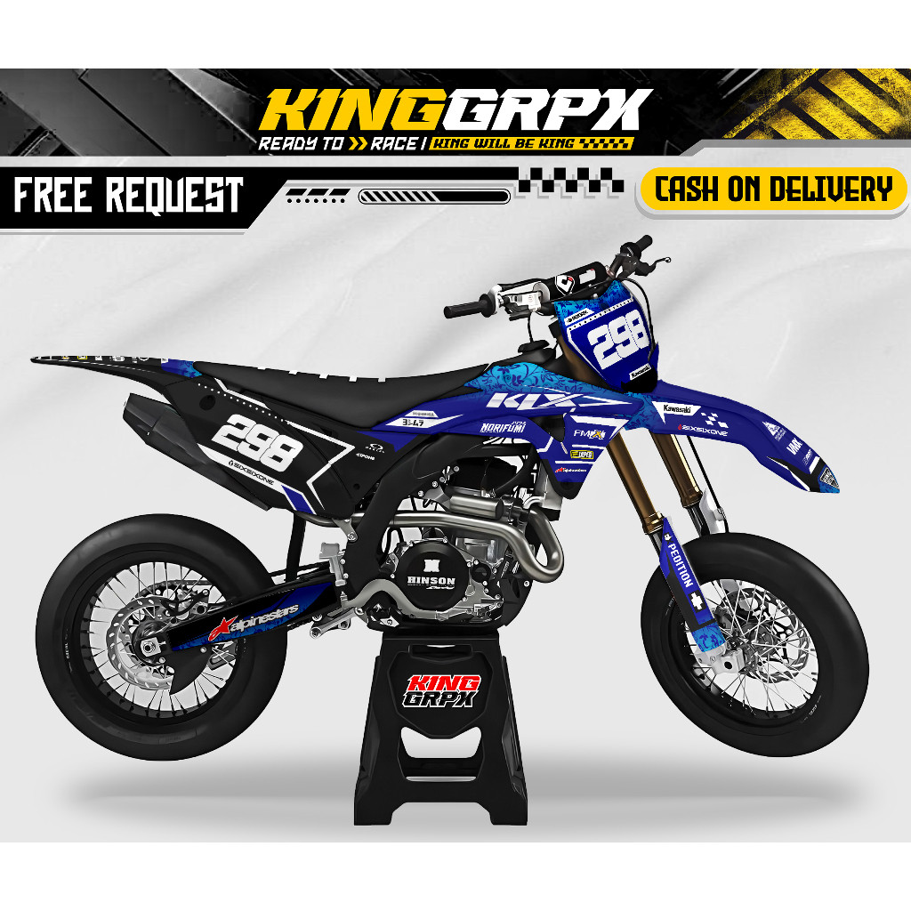 DECAL STICKER KLX GORDON FULL BODY / DECAL GORDON / DECAL STIKER VARIASI KLX GORDON / STICKER KLX ST