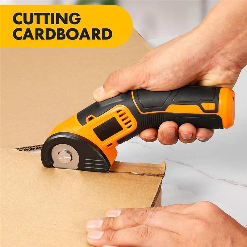 

ABRS-Cordless Electric Scissors - Rotary Knife For Fabric, Carpet, Cardboard, Leather Paper And Plastic - Portable