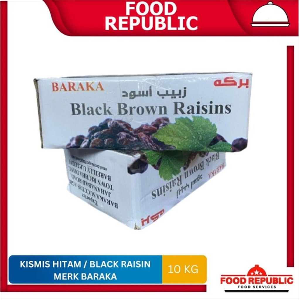 

KISMIS HITAM 1 CRT 10 KG HALAL BLACK RAISIN IMPORT INDIA ENAK PREMIUM