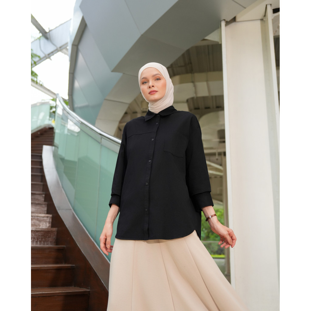 Heaven Lights - Ivony Shirt - Kemeja Atasan Wanita Casual Formal