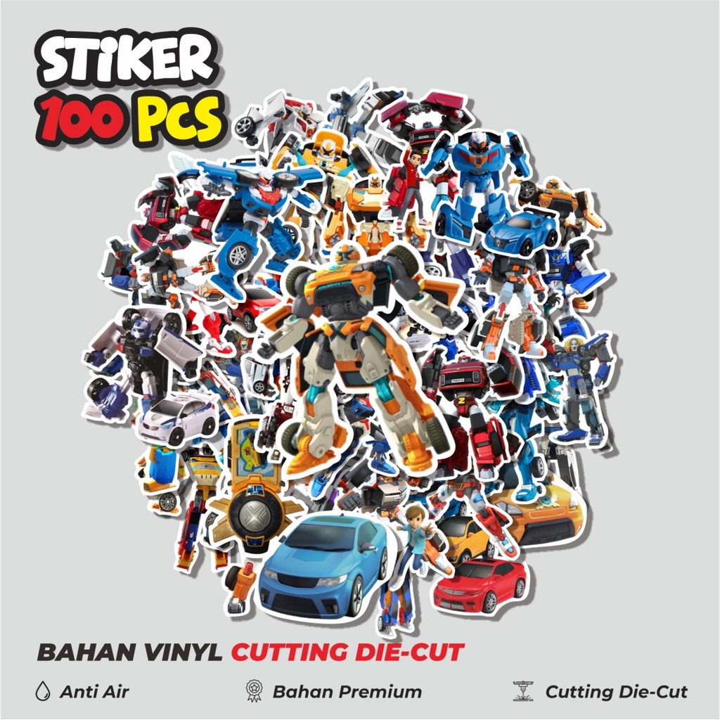 

Terbaru! 50 pcs Stiker Kartun Tobot Dekorasi Lucu Kreatif untuk Notebook, Skateboard, HP