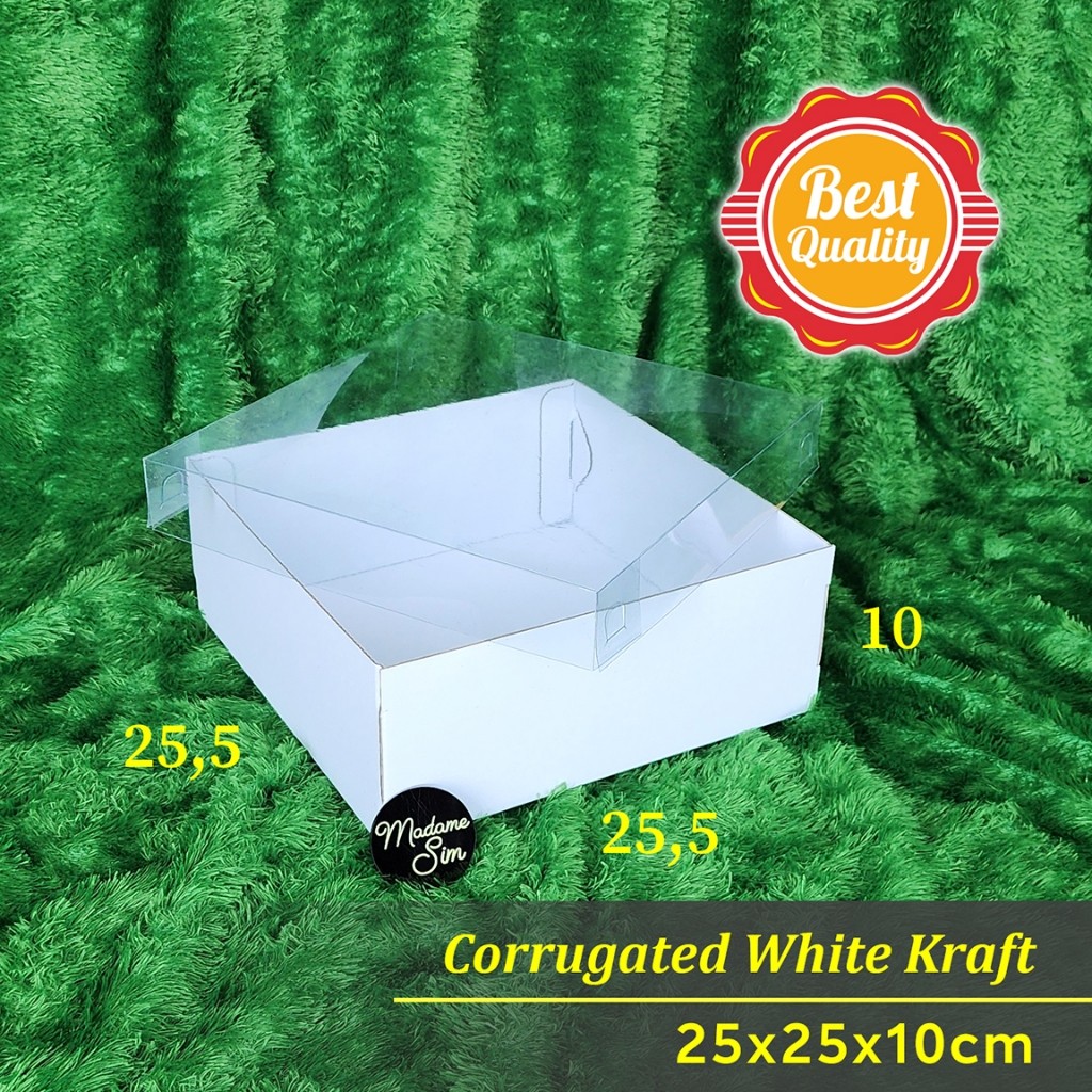 

BOX MIKA - DUS KUE - KOTAK - KARDUS 25x25x10 - WK (ISI : 10 PCS)