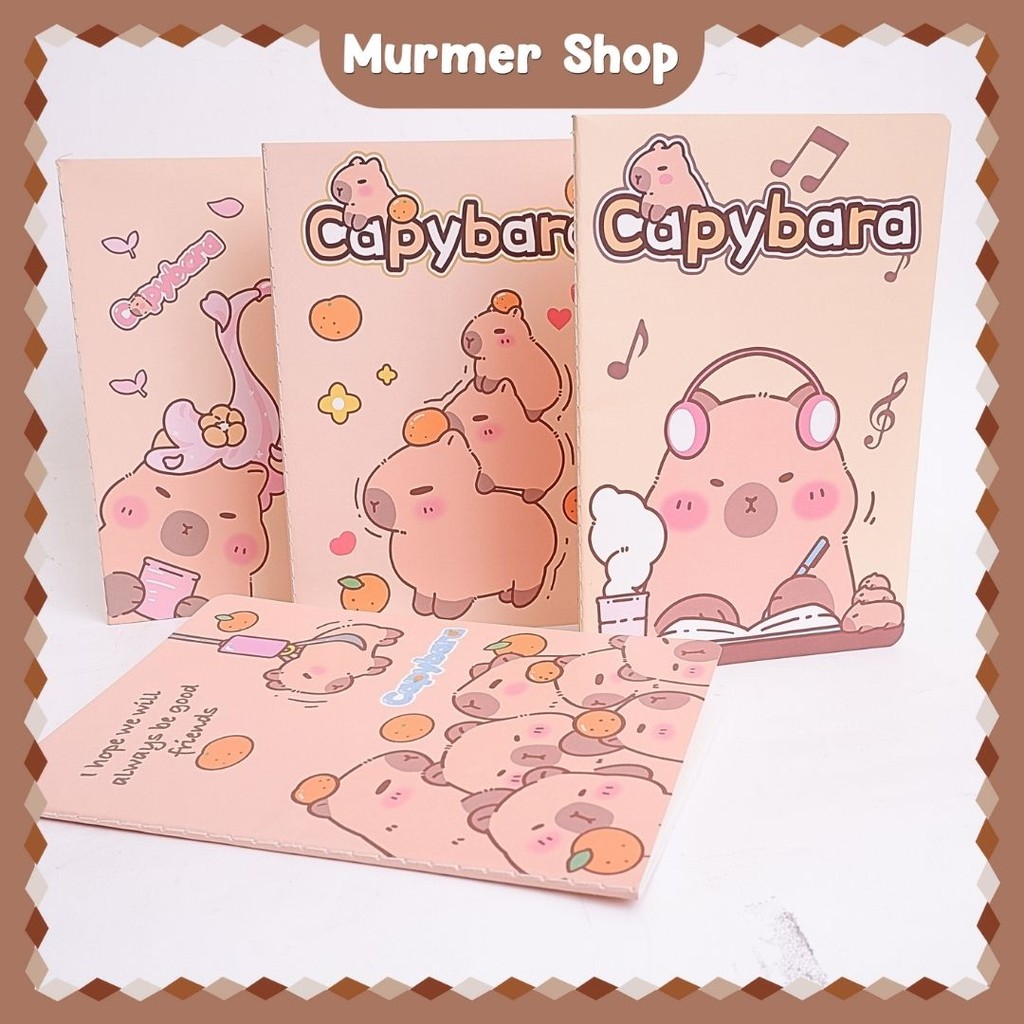 

Notebook Standar BK-1889 Capybara A5 Diary Harian Buku Cute Lucu Hewan Coklat Grosir Animal Karakter