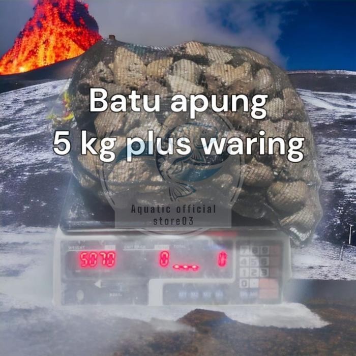 Batu apung plus waring 5 kg / batu apung 5kg / batu apung / media filter / media filter koi / filter