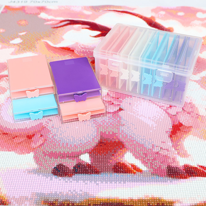 

Y amond Painting Kit With Flip Tray, Point Drill Tool, Funnel, And Lid - Plastic Embroidery Accessory Set