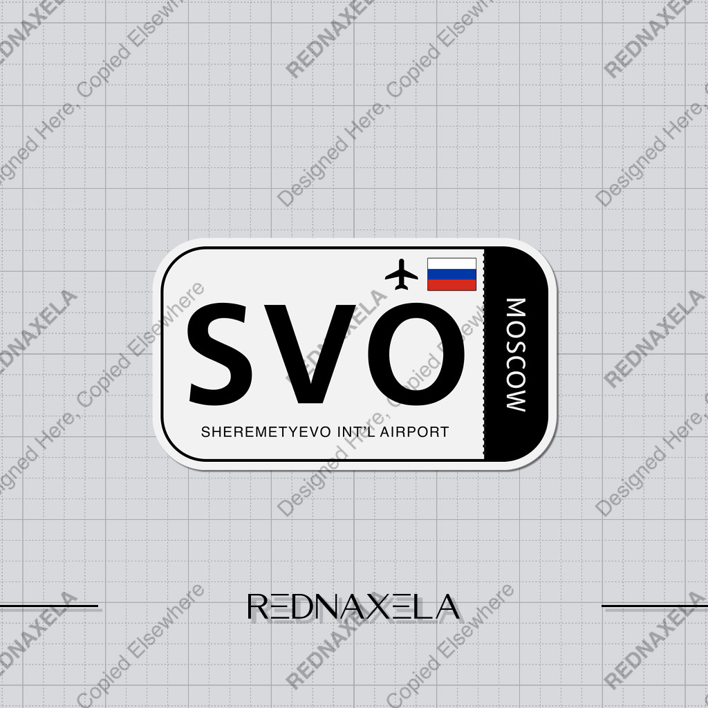 

Stiker Vinyl Sheremetyevo International Airport Code SVO Sign Sticker