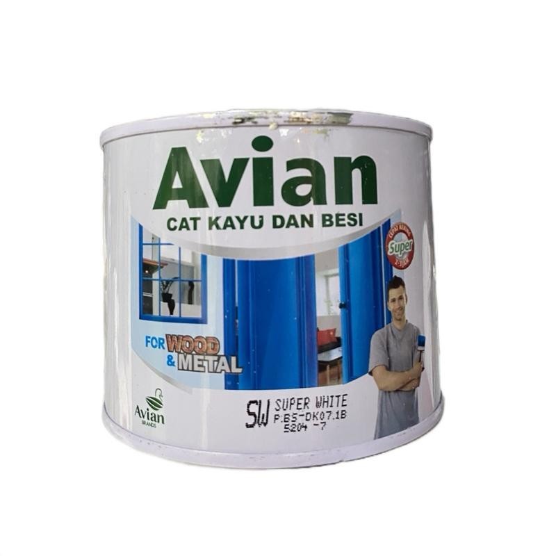 AVIAN Cat Minyak Kayu Besi 1/2 Kg (500ml) - Cat Sintetis Enamel Mengkilap Serbaguna Anti Karat Warna