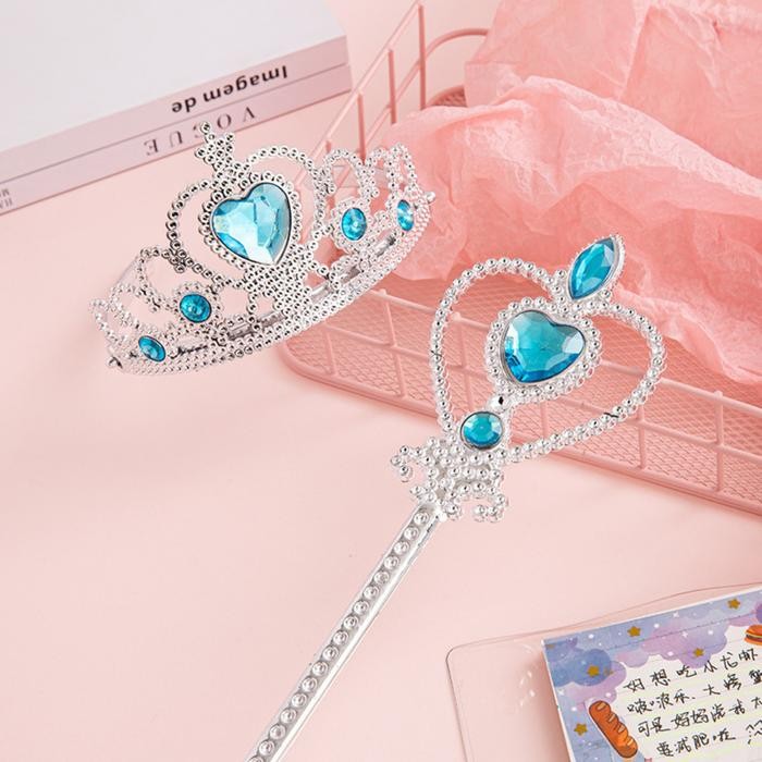 [Brandedbaby] Set Accesories Princess Mahkota Dan Tongkat Aksesoris Princess Elsa Frozen Aurora Anna