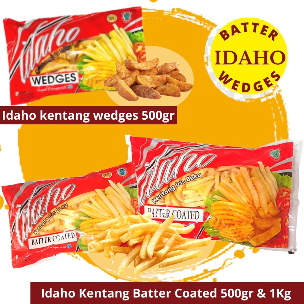 

IDAHO KENTANG VARIANS (BATTER COATED/ SPICY WEDGES/ WEDGES COATED)