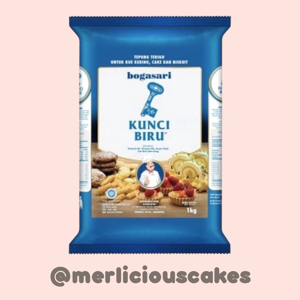 

Kunci Biru 1 Kg Tepung Terigu Protein Rendah Bogasari