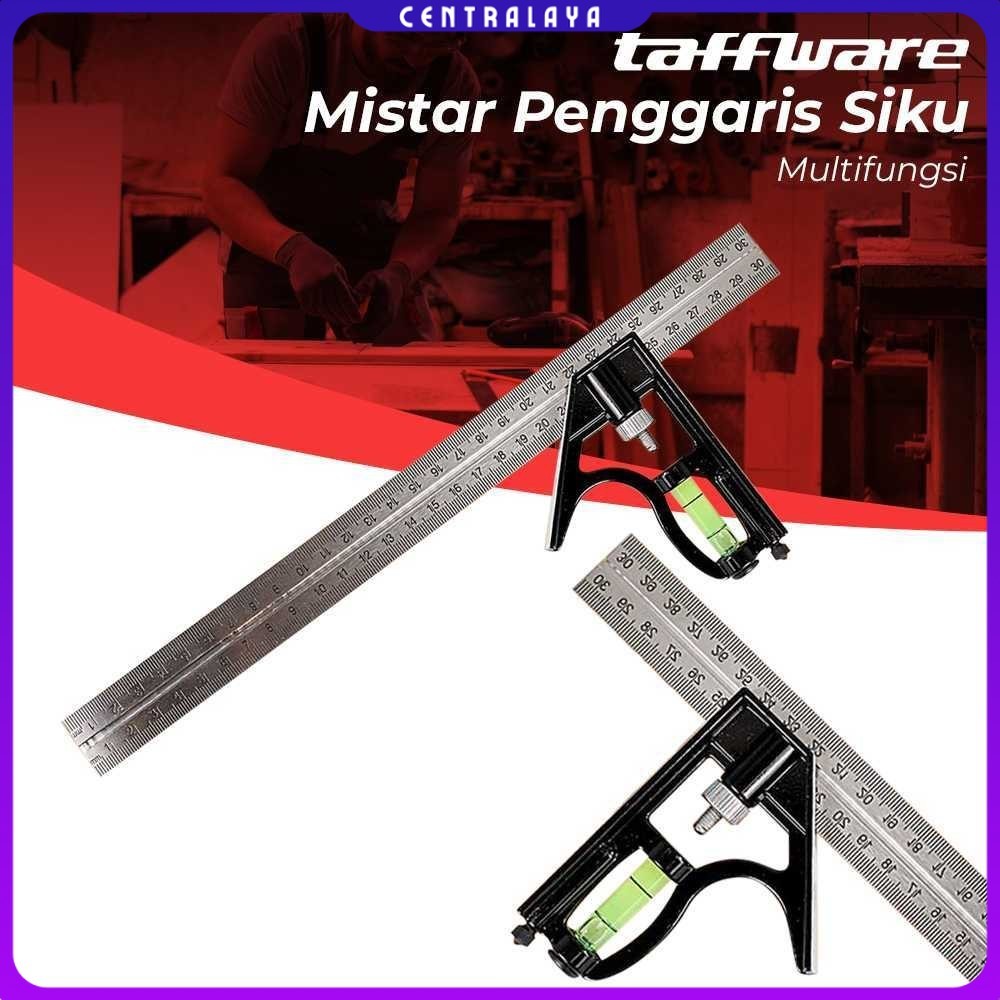 

Taffware Mistar Penggaris Siku Adjustable Angle Ruler Waterpass 305mm - ZEAST