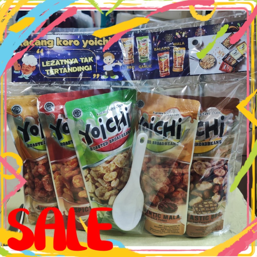 yoichi Paket hemat 5 pc kacang koro oleh oleh khas surabaya kacang koro kupas bumbu