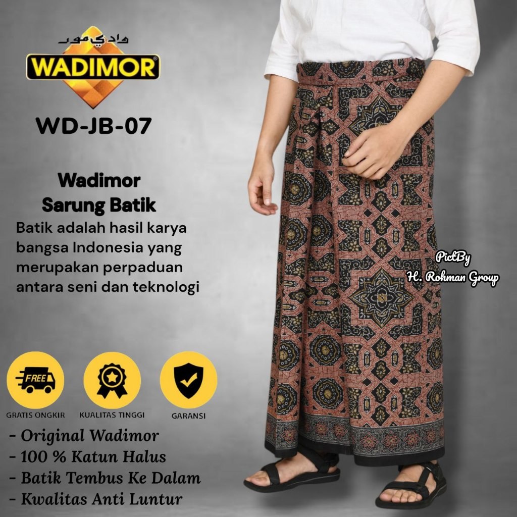 Kain Batik Wadimor Sarung Pria Sogan Warna Jawa Terbaru