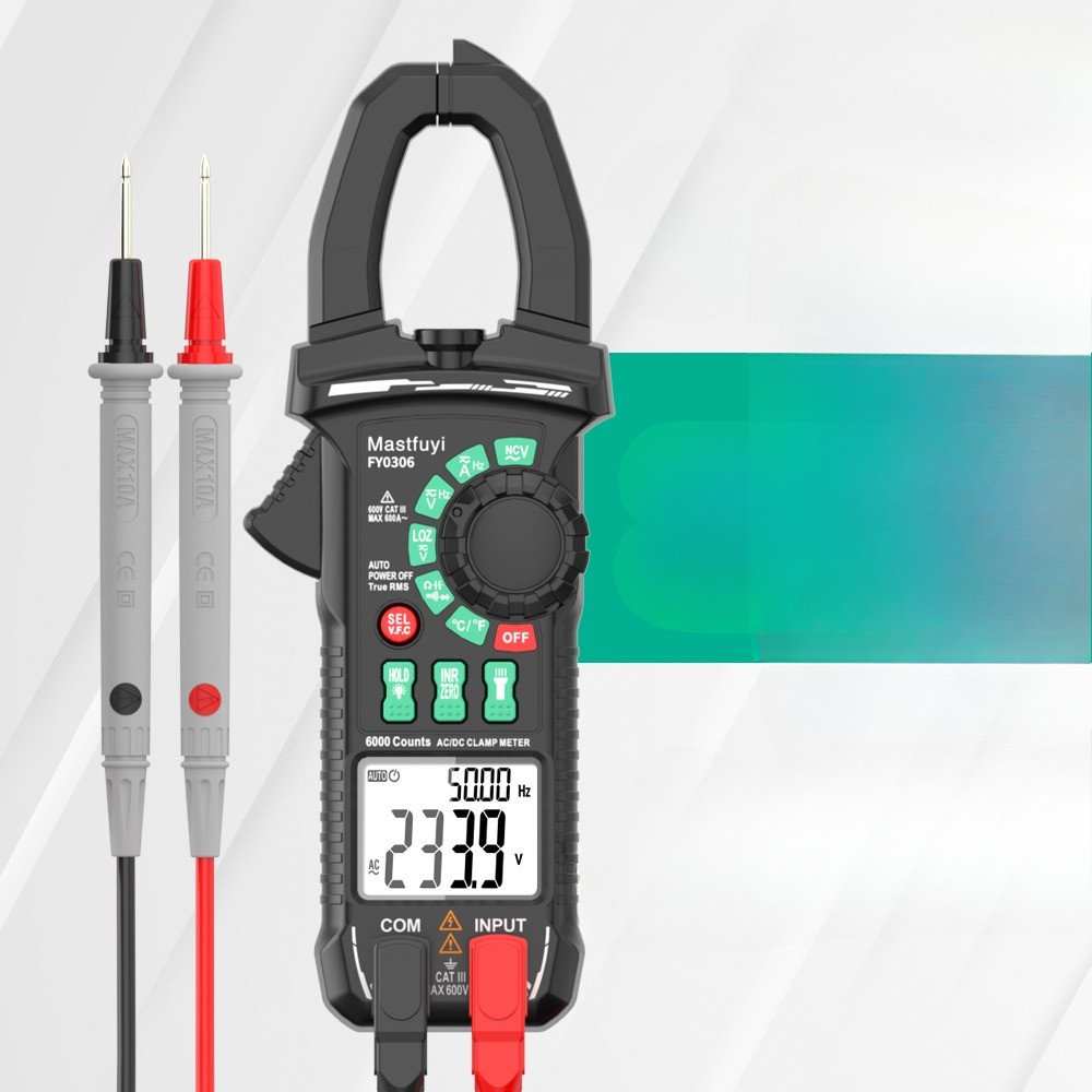 MASTFUYI FY0306 Professional Digital Clamp Meter High Precision Multimeter True RMS AC/DC Current Vo