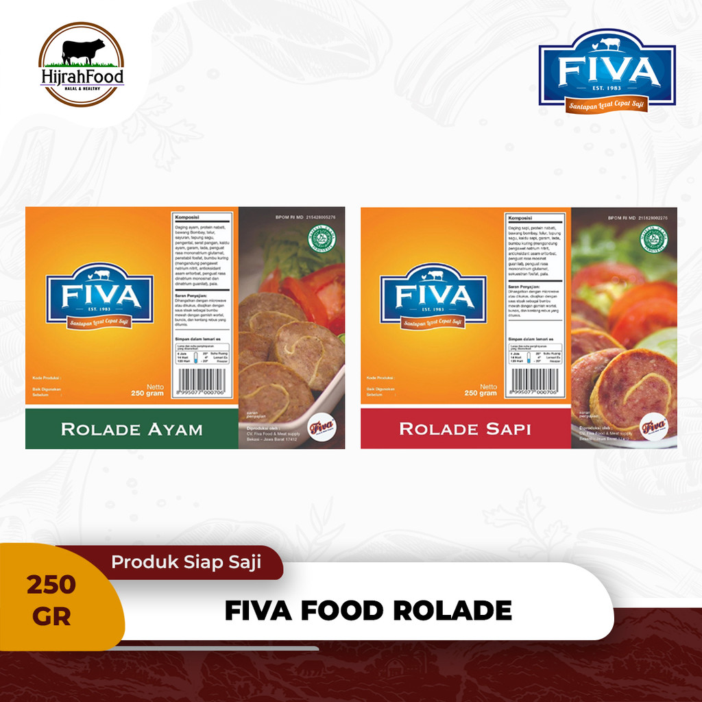 

Fiva Food Rolade Daging Sapi / Ayam - Beef / Chicken Rollade - 250 gram