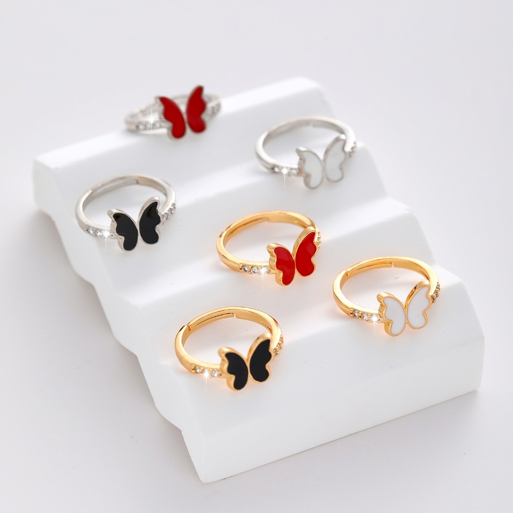 Cincin Titanium Wanita Emas Muda Anti Karat Asli Silver Emas Couple Dewasa Dan Luntur Logam