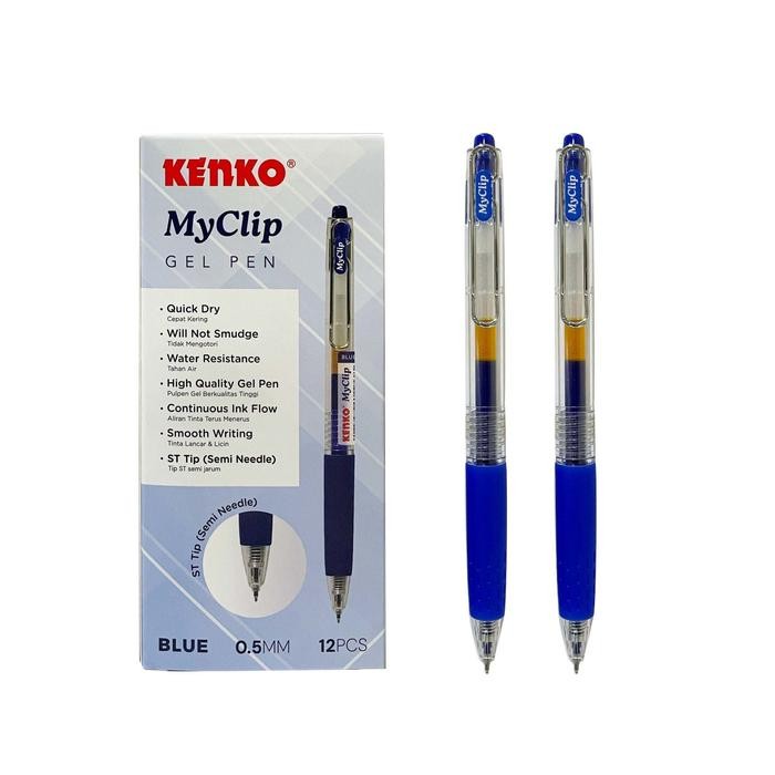 

KENKO Gel Pen-MYCLIP (12 PCS) - Hitam by Radhiant official