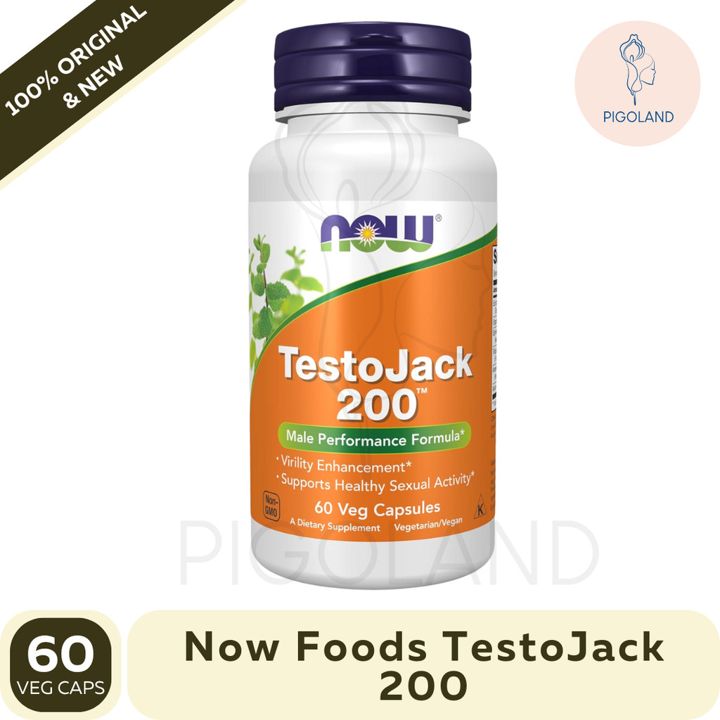 Now Foods Food TestoJack 200 mg Testosterone Vitality Suplemen Vitalitas Pria ORI USA