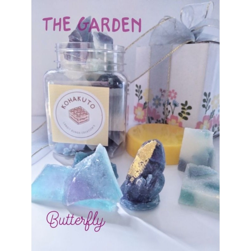 

WAGASHI | The Garden : BUTTERFLY KOHAKUTO | Permen Perhiasan | Edible Gemstone Candy