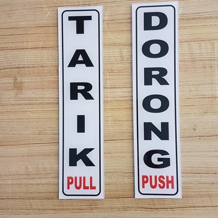 

SIGN AKRILIK K3 RAMBU DORONG ATAU TARIK UKURAN 4.5X19.5CM