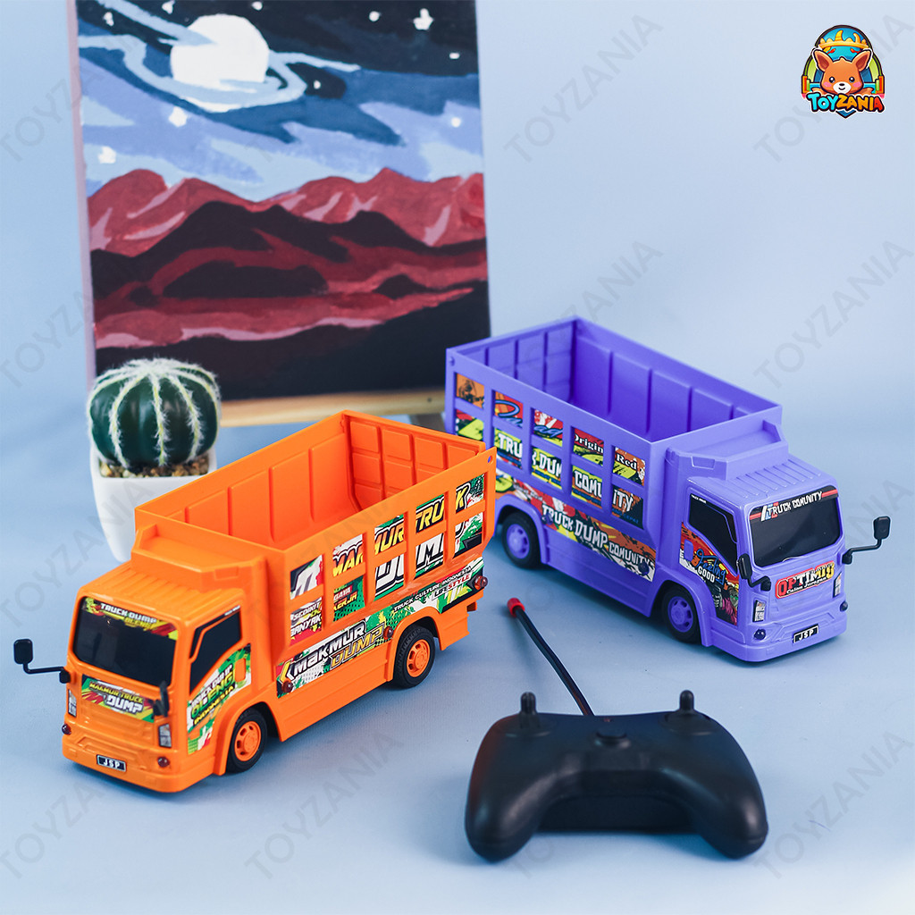 Mainan Anak Truck Oleng Mini RC Remote Control Truck Toy - Mainan Anak RC Cas Remot Mobil Truk Lampu