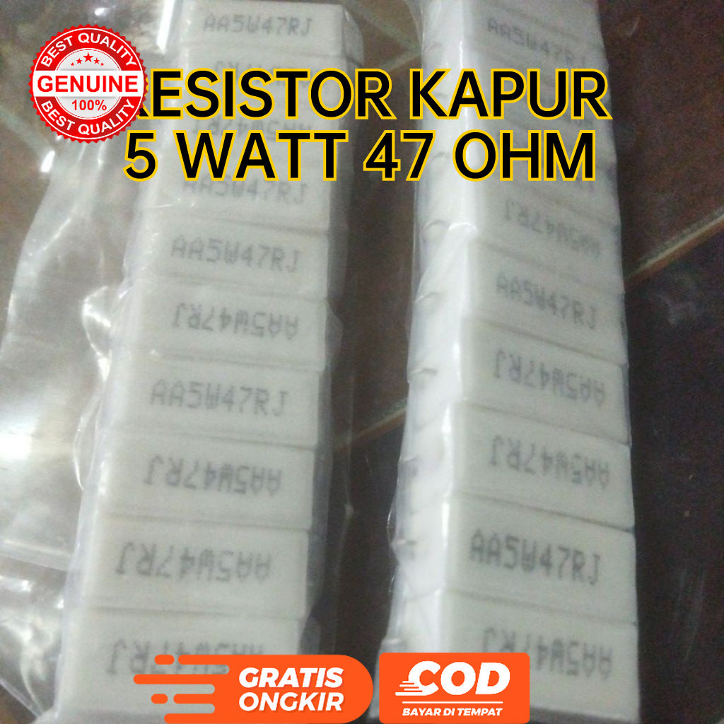 RESISTOR KAPUR 5WATT 47OHM R 5 WATT 47 OHM