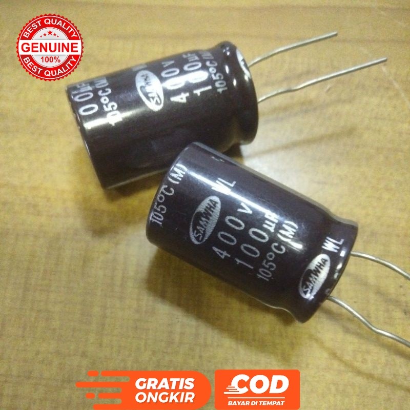 ELCO ELKO 100UF 100 UF 400V 400 VOLT BODY BESAR