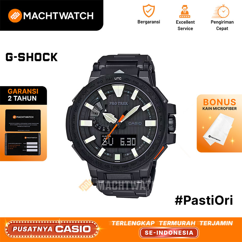 [PESTA HALILINTAR] Jam Tangan Pria Casio Pro Trek PRX-8000YT-1JF Manaslu Solar Analog Digital Black 