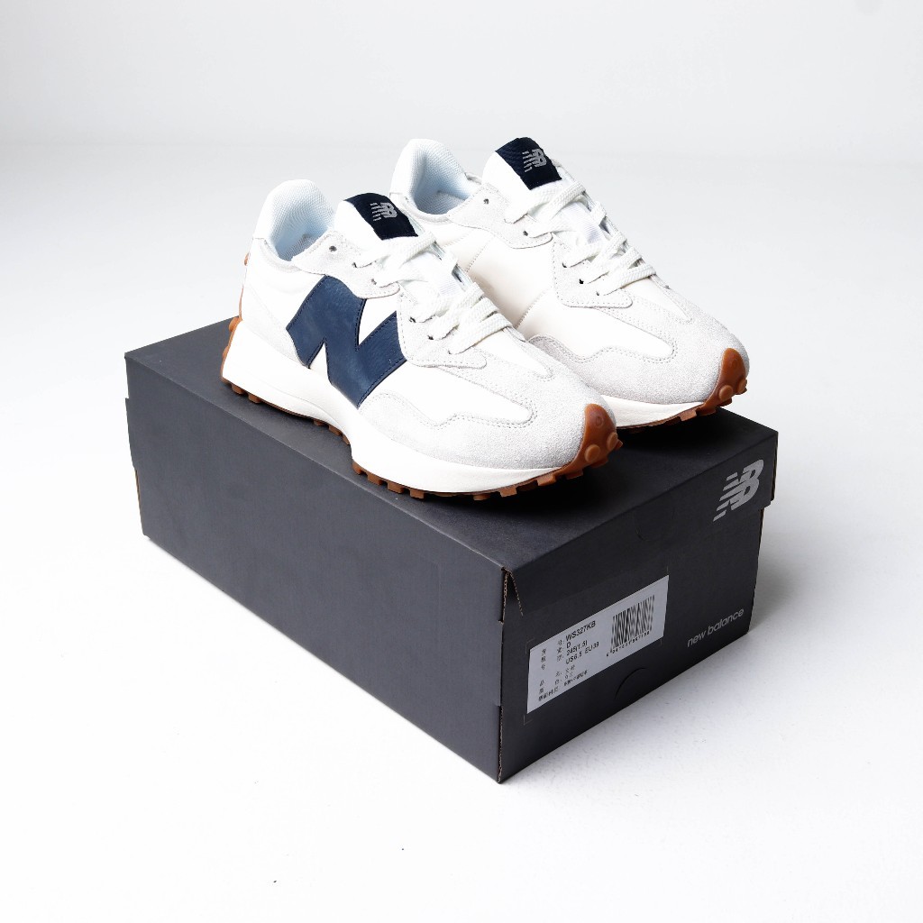 New Balance 327 Trainers Off White Navy - NB 327
