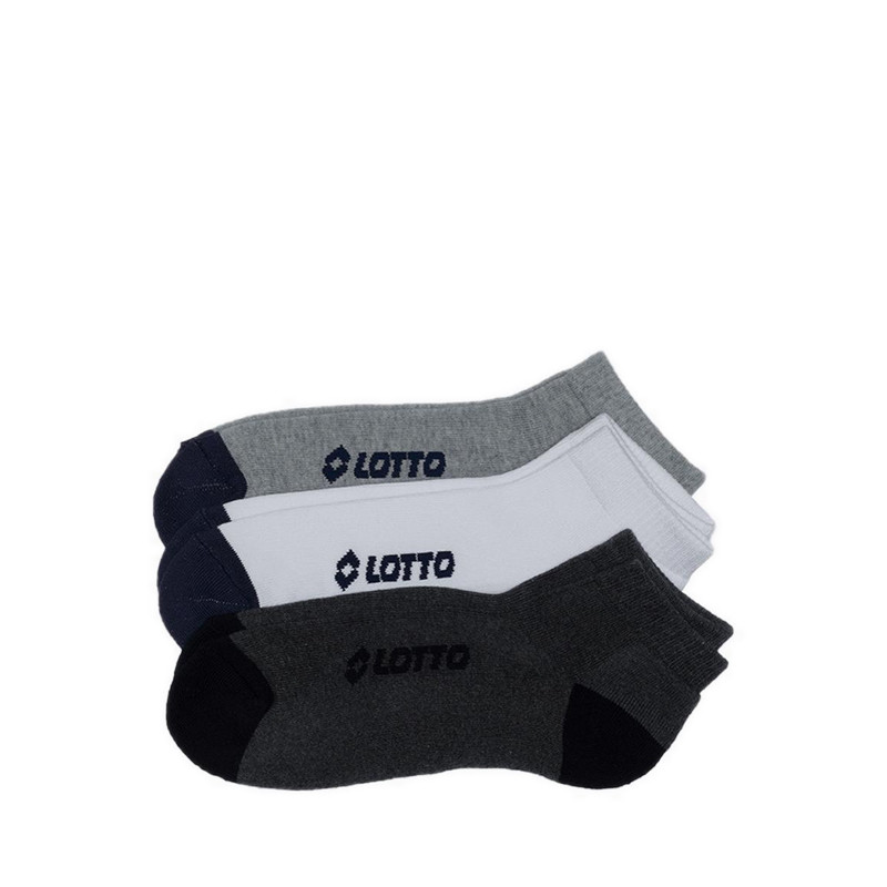 Lotto Mens Running Ankle Socks 3prs - Multicolor