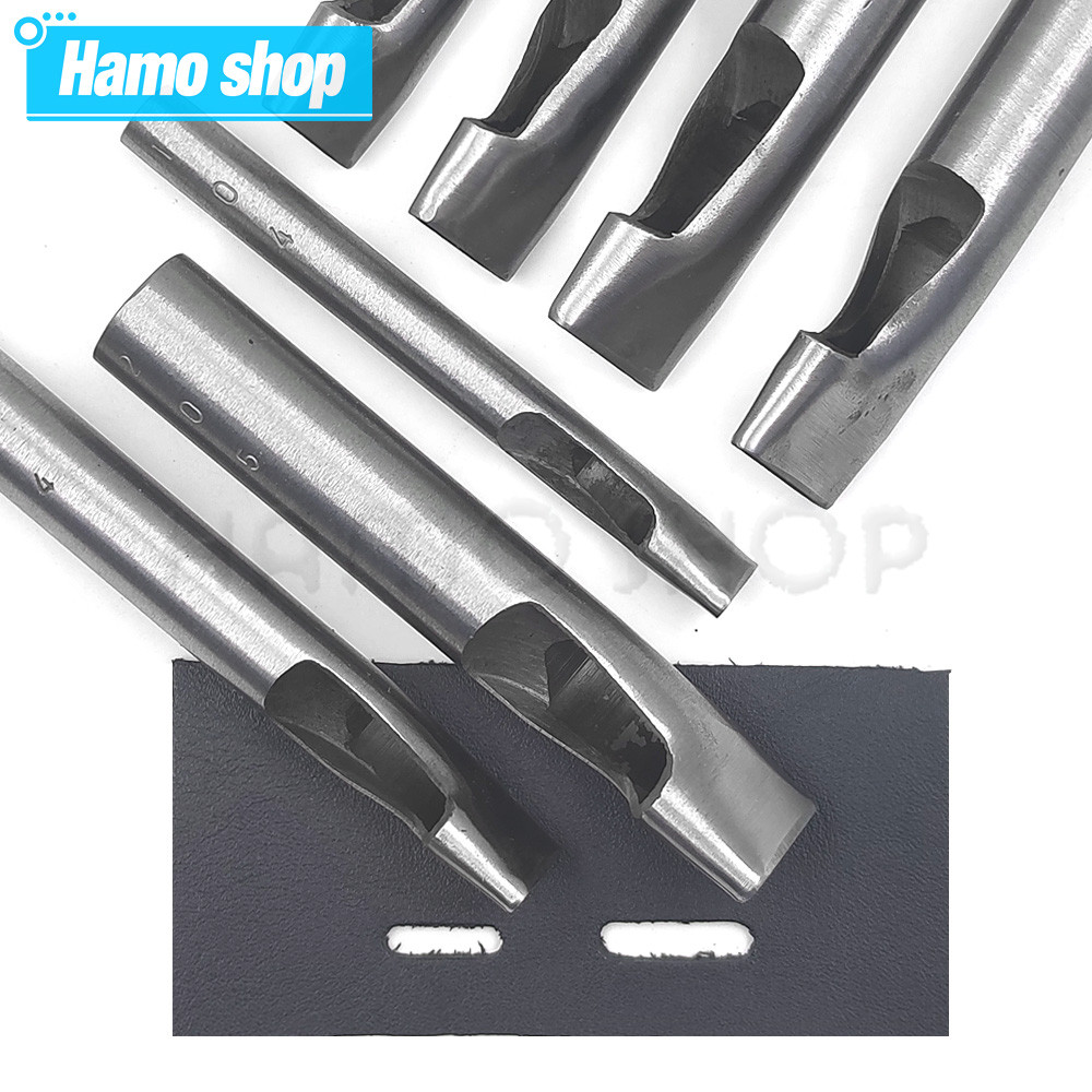 1pc 4mm/5mm Width Leather Oval Shape Hole Punch Steel Craft Hollow Hole Punch Leather Tools Leather 