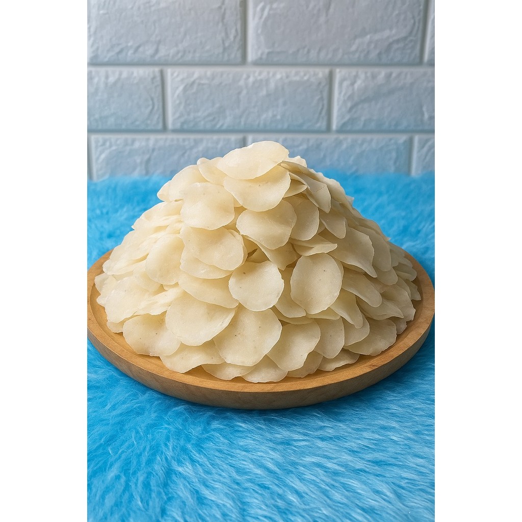 Kerupuk puli nasi beras mentah Bawang Putih Renyah Gurih 1 kg – Kerupuk Mentah & Matang Siap Goreng 