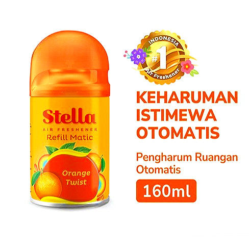 STELLA Refil Refill Matic Orange Jeju Twist Automatic Spray Isi Ulang Pengharum Ruangan Semprot Otom