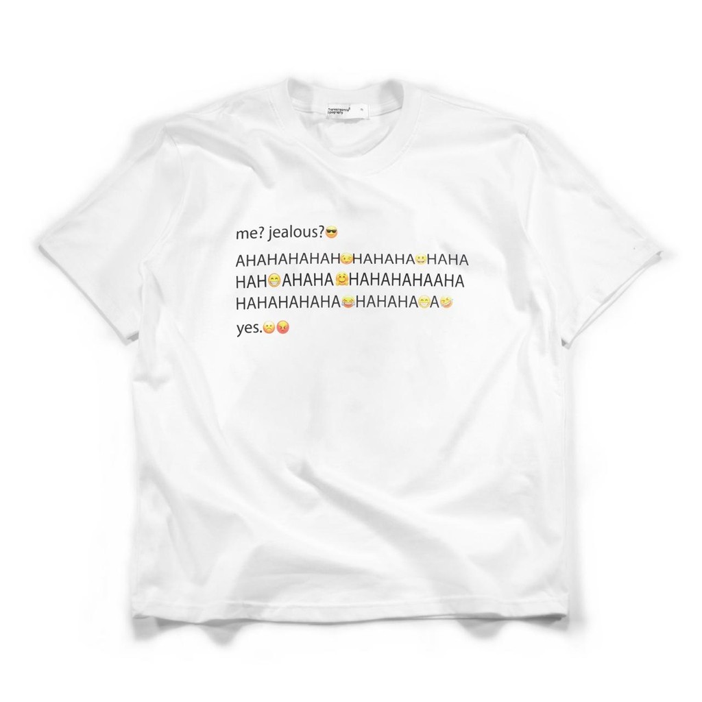 Boxy Fit T Shirt Original Kaos Typo Lioren Katun Putih Thanksinsomnia