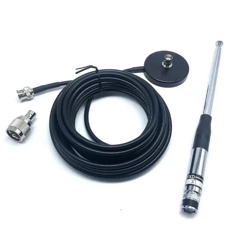 27Mhz 20W 1.5dbi BNC Male Connector Whip Antenna + Magnetic Base PL259 Male Adapter for Cobra Midlan