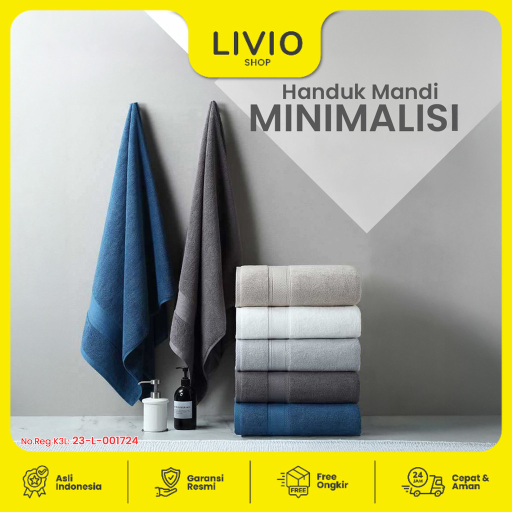 Goto Morwish Bath Towel Handuk Mandi Jumbo Dewasa Polos Lembut Halus