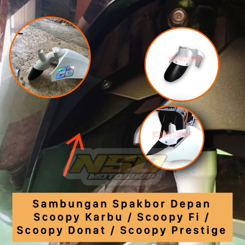 Aksesoris Pelindung Scoopy Sambungan Spakbor Depan Scoopy Prestige / Scoopy Donat / Scoopy Fi / Scoo