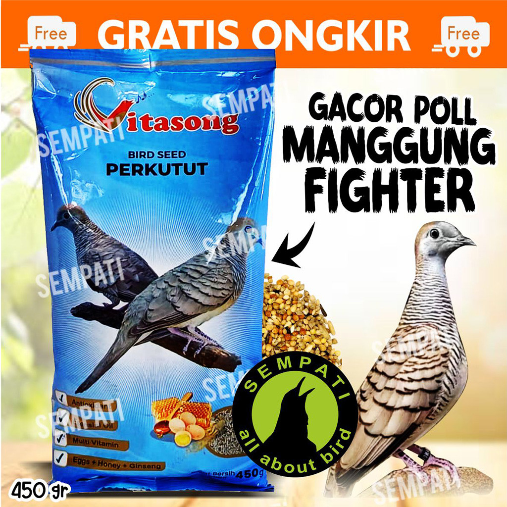 SEMPATI Vitasong Bird Seed Perkutut 450gr Pakan Harian Burung Perkutut Parkit Lovebird Pakan Biji Bi
