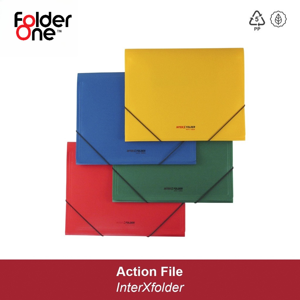 InterX Folder Action File Map Arsip Dokumen Plastik Tebal A4