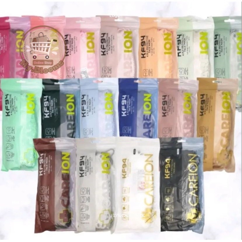 MY BLOOMS - MASKER KF94 CAREION / 4PLY / 5PLY /CAREION /NON HIJAB/ MASKER KF94 CANTOL