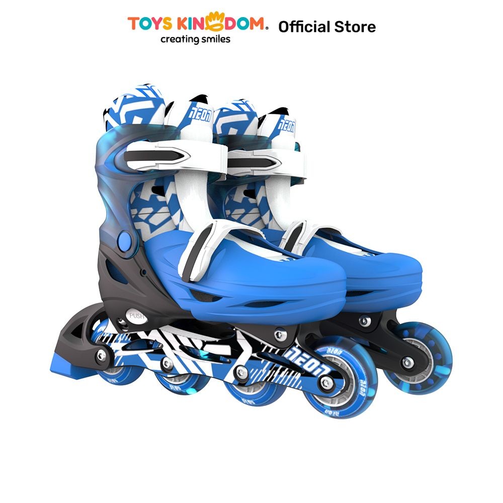 Neon Ukuran 34-37 Goteki Sepatu Roda Inline Skate - Biru Sepatu Skate Inline Skate Sepatu Roda