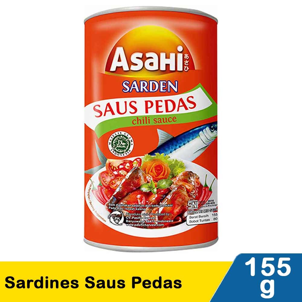 ASAHI SARDINES SAUS PEDAS 155g