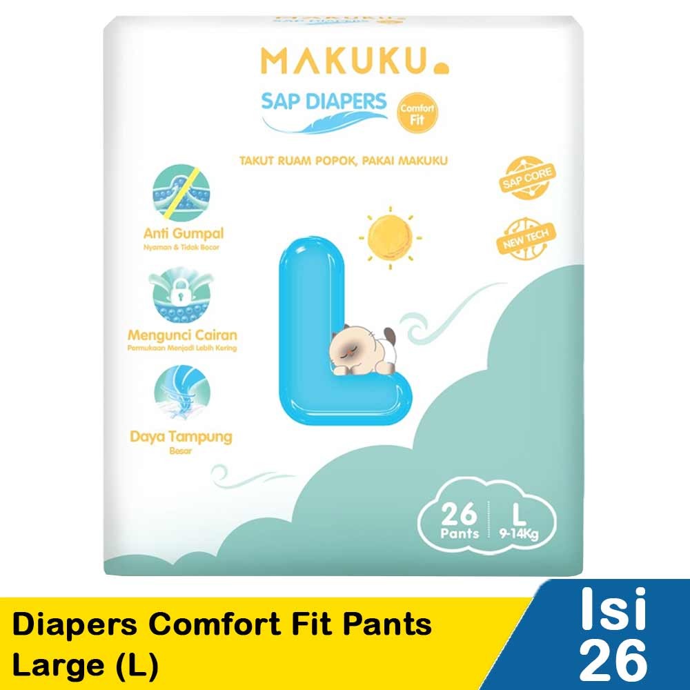 Makuku Diapers Comfort Fit Pants 26'S  Large