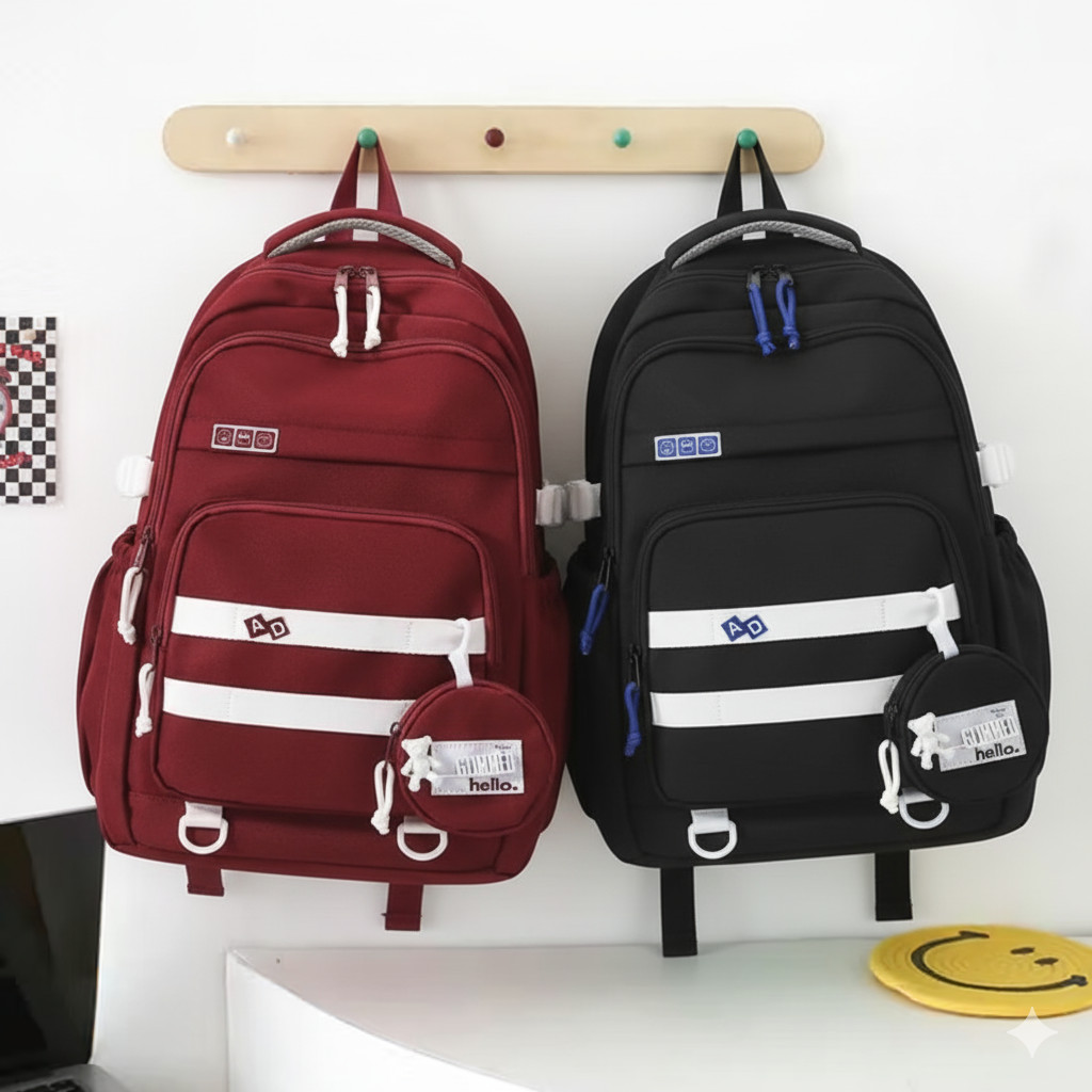 Tas Sekolah Ransel Anak Cewek Perempuan SD Koin Dompet Kecil SD SMP Laki Cowok Murah Viral Kekinian