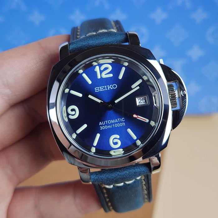 Seiko Luminor Blue Leather NH35 Automatic
