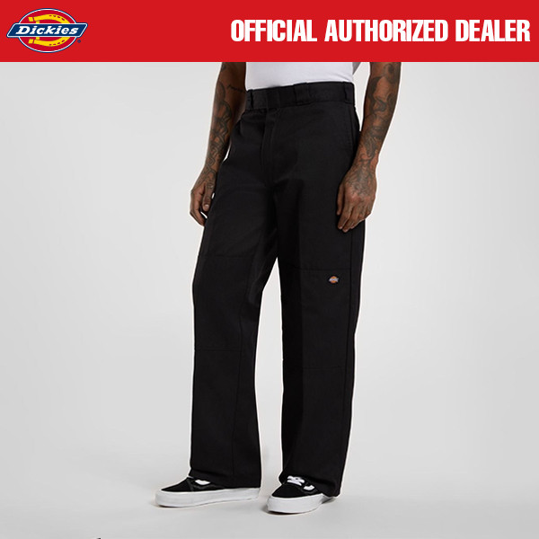 CELANA PANJANG CLASSIC WORK PANTS CASUAL PRIA HITAM ORIGINAL DICKIES | DOUBLE KNEE BLACK